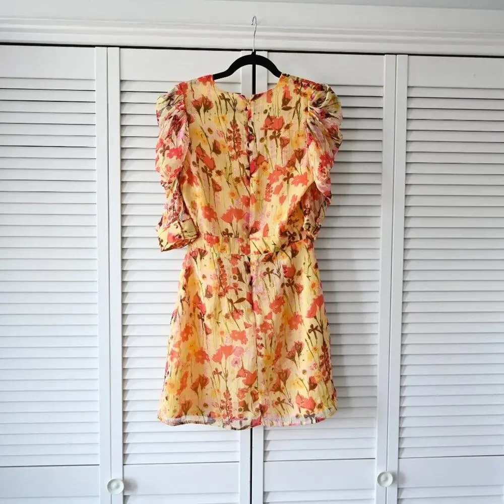 Walter Baker Size 4 NWT Floral Yellow Tulip Adriana Dress | Size 4 - Picture 5 of 11
